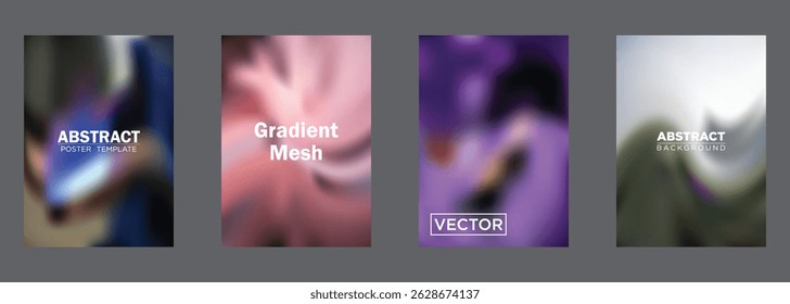 Abstract Gradient Mesh Background Poster Templates Vector Designs
