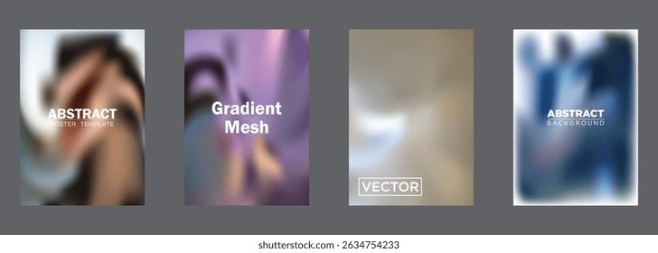 Abstract Gradient Mesh Background Poster Templates Vector Designs
