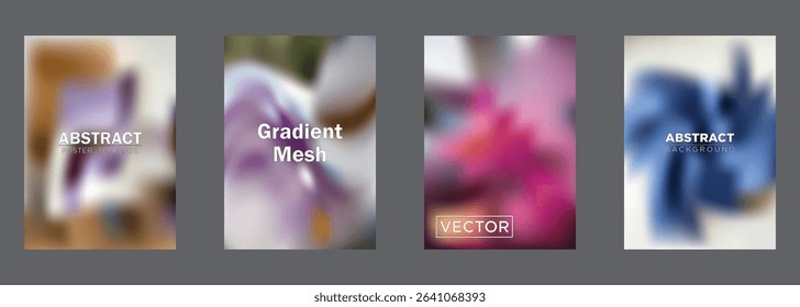 Abstract Gradient Mesh Background Poster Templates Vector Designs
