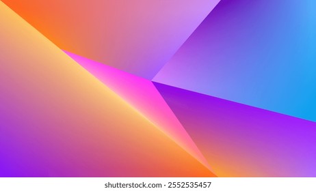 ABSTRACT GRADIENT MESH BACKGROUND SMOOTH LIQUID COLORFUL WITH TRIANGLE GEOMETRIC SHAPES DESIGN VECTOR TEMPLATE GOOD FOR MODERN WEBSITE, WALLPAPER, COVER DESIGN 