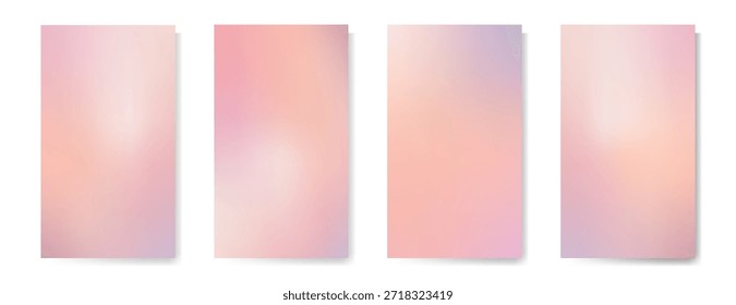 colección de fondos de malla de gradiente Abstractas. Mezcla suave pastel multicolor. Textura del grano. Efecto de líquido desenfocado. Plantilla para portada, póster, Fondo de pantalla, flyer, redes sociales, Diseño web