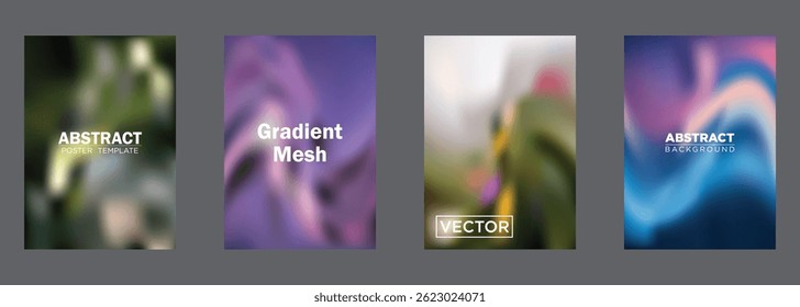 Planos de fundo de malha de gradiente abstrato Modelos de vetor
