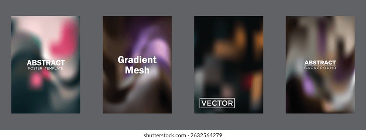 Abstract Gradient Mesh Backgrounds Poster Templates and Vector Designs
