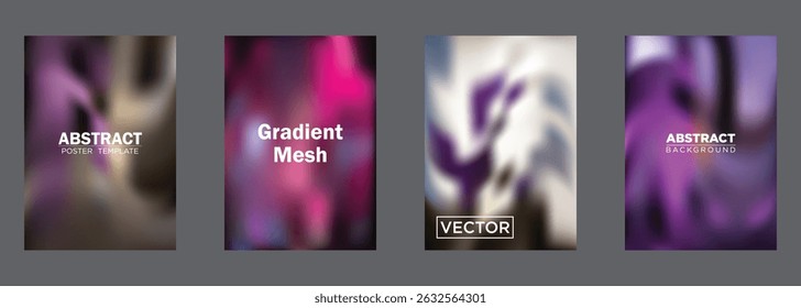 Abstract Gradient Mesh Backgrounds Poster Templates and Vector Designs
