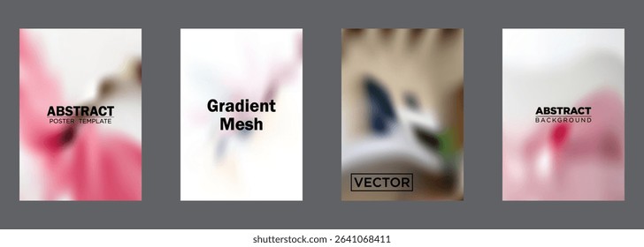 Abstract Gradient Mesh Backgrounds Poster Templates and Vector Designs
