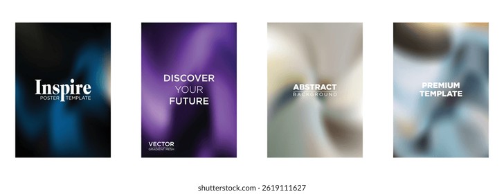 Abstract Gradient Mesh Backgrounds Premium Poster Templates