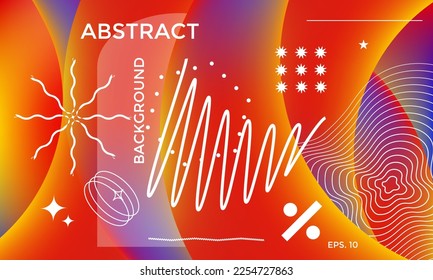 Abstract gradient mesh blurred effect element ornament geometric graphic background