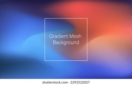 abstract gradient mesh fluid liquid blur background with purple, blue, red, pink, orange, cream, pastel color