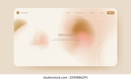 abstract gradient mesh landing page background design