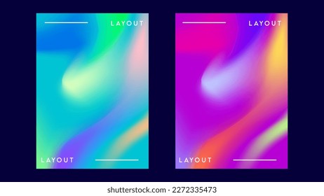 Abstract gradient mesh layout design for flyer, magazine cover