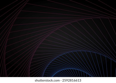 abstract gradient mesh line background with black background
