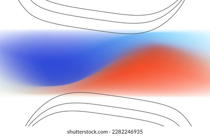 Gradiente abstracto de malla de fondo azul naranja y negro ilustración vectorial con lugar para el texto