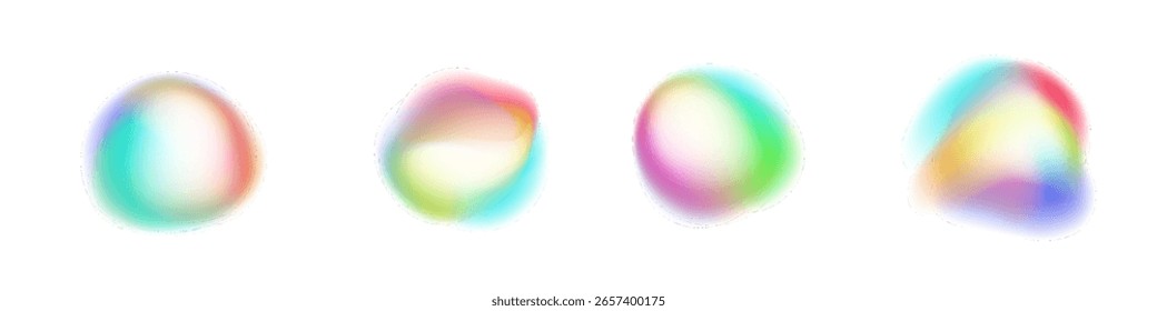 Fondo Abstractas de PNG de malla degradada con desenfoque holográfico e Colores líquidos iridiscentes.