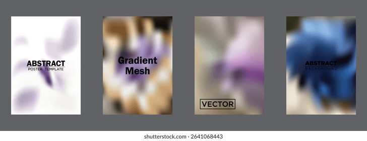 Abstract Gradient Mesh Poster Background Templates Vector Designs
