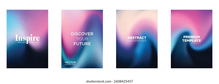 Abstract Gradient Mesh Poster Templates Premium Design Backgrounds