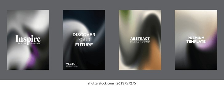 Abstract Gradient Mesh Poster Templates Inspire, Discover Your Future