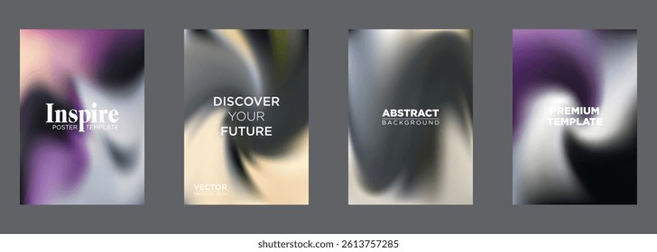 Abstract Gradient Mesh Poster Templates Inspire, Discover Future