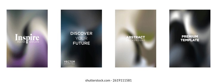 Abstract Gradient Mesh Poster Templates Inspire, Future, Background