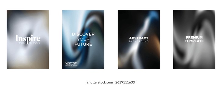 Abstract Gradient Mesh Poster Templates Inspire, Discover Your Future