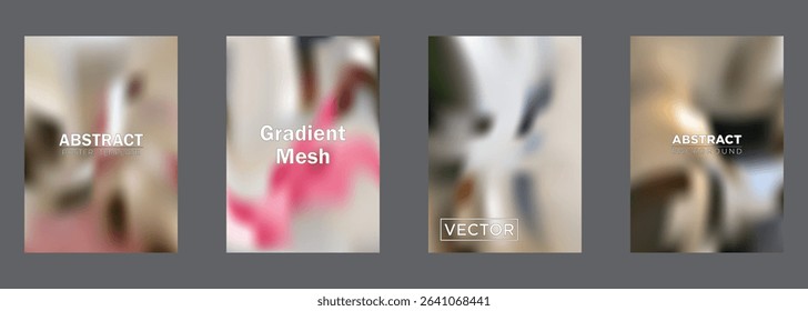 Abstract Gradient Mesh Poster Templates Vector Background Designs
