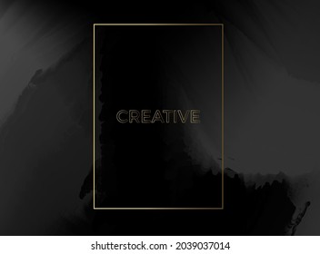 Abstract gradient mesh soft black gold color blend trendy vector background