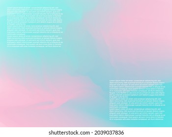 Abstract gradient mesh soft pink blue color blend trendy vector background. Abstract website landing page. Vector illustration.	