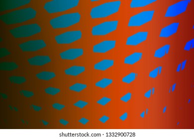 Abstract, gradient, mesh, three-dimensional composition on a gradient background. Vector image.