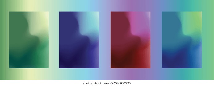 Abstract gradient mesh vector background with smooth color transitions in four-tone palette