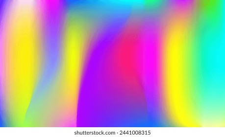 Abstract Gradient. Metal Banner. Violet Shiny Texture. Digital Foil. Plastic Cover. Pop Creative Invitation. Iridescent Background. Holographic Texture. Pink Abstract Gradient
