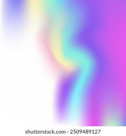 Abstract Gradient. Metal Futuristic Backdrop. Hipster Cover. Purple Neon Background. Digital Foil. Iridescent Texture. Blur Surface. Hologram Texture. Pink Abstract Gradient