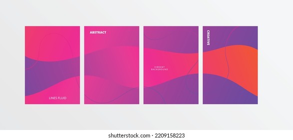 abstract gradient. Modern abstract backgrounds. Colorful fluid cover. Gradient holographic set. Book covers composition in editable eps10