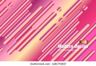 Abstract gradient modern geometric background. Minimal abstract cover design. Creative colorful wallpaper. Dynamic shapes composition. Trendy poster, website, cover, Vector illustration.