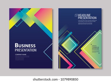 Abstract gradient modern geometric flyer and poster design template background. Use for brochure, book cover, report, corporate, annual, business, magazine, banner.