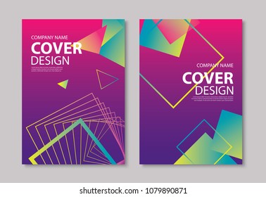 Abstract gradient modern geometric flyer and poster design template background. Use for brochure, book cover, report, corporate, annual, business, magazine, banner.