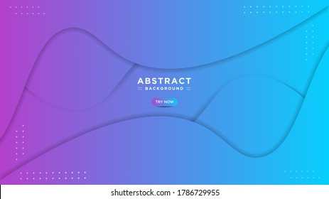 Abstract gradient modern papercut style background with blue wave