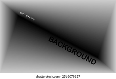 Abstract gradient monochrome background with the illusion of a darkened corner in minimalistic style.