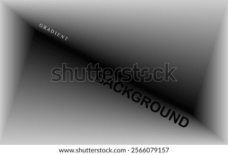 Abstract gradient monochrome background with the illusion of a darkened corner in minimalistic style.