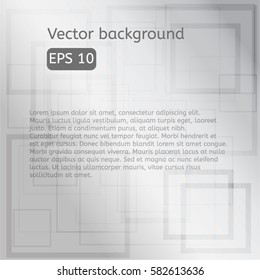 Abstract gradient monochrome background with squares eps10