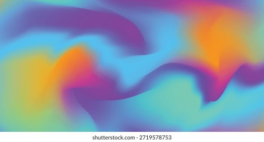 Formas multicoloridas de gradiente abstrato com redemoinhos para uso em segundo plano, apresentando tons azuis, roxos, laranja e verdes para um efeito visual suave e moderno de 188 caracteres