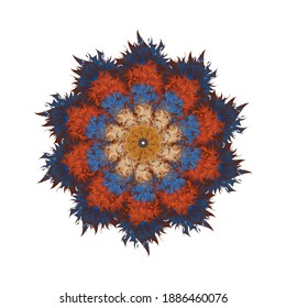 Gradiente abstracto mandala multicolor como piel o pieles aladas Diseño de ilustración vectorial