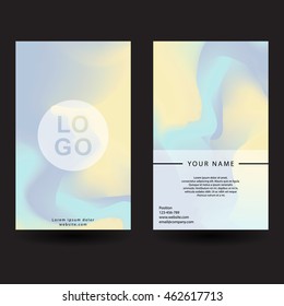 abstract gradient name card in pastel tone