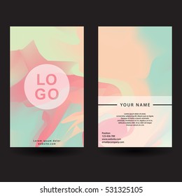 abstract gradient name card in pastel tone