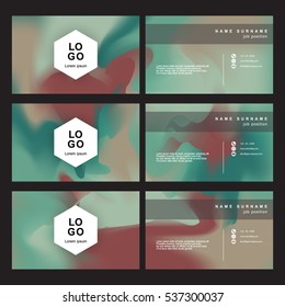 abstract gradient name card in pastel tone