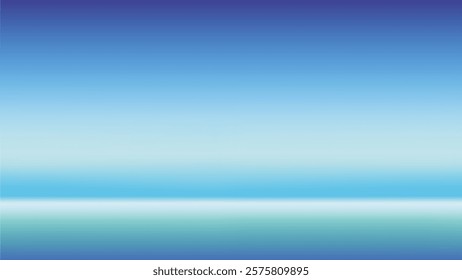 Abstract gradient nature landscape desktop wallpaper vector. Minima blue sky landscape abstract background. Blurred blue sky gradient abstract minimal desktop wallpaper background vector