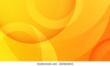 Abstract gradient orange background with circles. dynamic circle shape background. Vector illustration