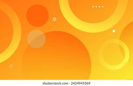 Abstract gradient orange background with circles. Vector illustration 庫存向量圖