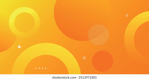 Fondo naranja degradado Abstractas con círculos. Ilustración vectorial