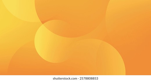 Abstract gradient orange background with circles. Vector illustration
