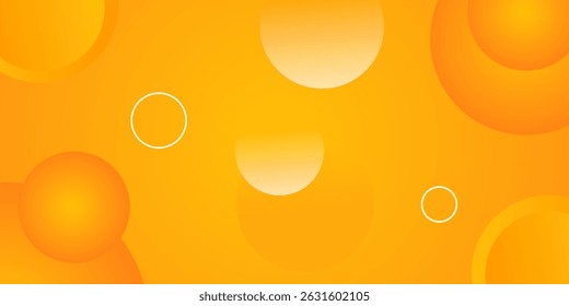 Fundo laranja de gradiente abstrato com círculos. Ilustração vetorial

