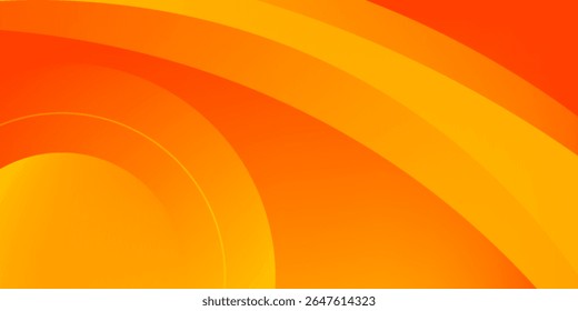 Abstract gradient orange background with circles. Vector illustration